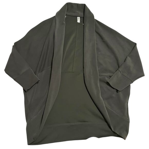 SPANX Air Essentials Cocoon Cardigan Dark Palm/Green Open Front Women's 2X/3X - Picture 5 of 8